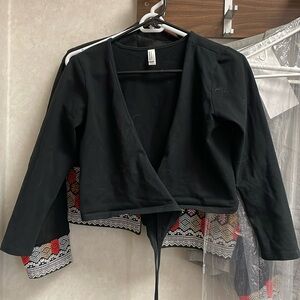 American Apparel Women’s medium black Julliard Long Sleeve Ballet Wrap Top